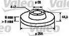 Тормозной диск VALEO для NISSAN SUNNY III Liftback (N14) 2.0 i 16V