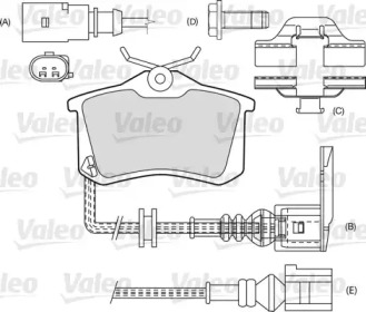 Дисковой тормозной механизм VALEO для VW BORA Variant (1J6) 1.4 16V