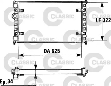Водяной / масляный радиатор VALEO для VW CADDY II Variant (9K9B) 1.4