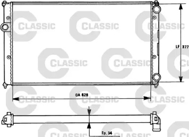 Водяной радиатор VALEO для VW CADDY II Variant (9K9B) 1.6