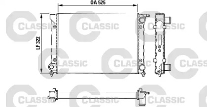 Водяной / масляный радиатор VALEO для VW GOLF II (19E, 1G1) 1.8 i Cat Syncro