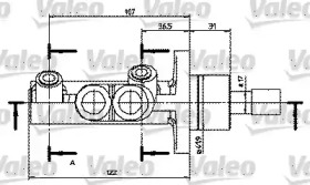 главный тормозной цилиндр VALEO для VW TRANSPORTER IV c бортовой платформой/ходовая часть (70XD) 2.4 D