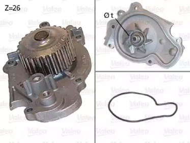 Водяной насос / прокладка VALEO для HONDA PRELUDE V (BB_) 2.2 16V