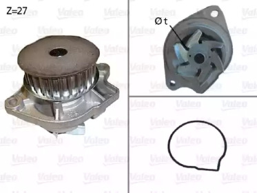 Водяной насос / прокладка VALEO для VW BORA Variant (1J6) 1.4 16V