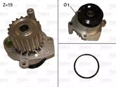 Водяной насос VALEO для VW MULTIVAN V (7HM, 7HN, 7HF, 7EF, 7EM, 7EN) 1.9 TDI