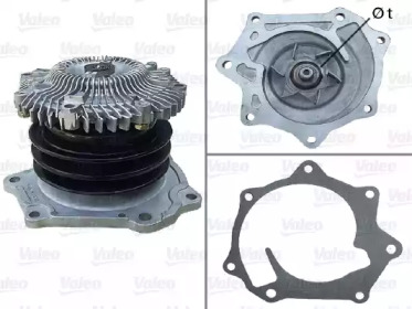 Водяной насос / прокладка VALEO для NISSAN PICK UP (D21) 2.5 D 4WD