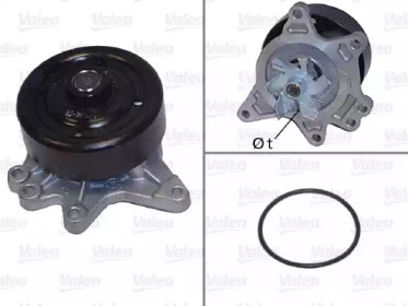 Водяной насос VALEO для TOYOTA COROLLA седан (_E12_) 1.6 VVT-i (ZZE121_)