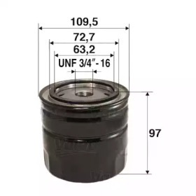 Масляный фильтр VALEO для VW TRANSPORTER IV c бортовой платформой/ходовая часть (70XD) 1.9 D