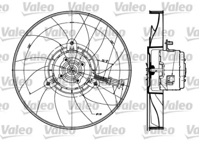 Система воздушного охлаждения VALEO для VW CADDY II Variant (9K9B) 1.4