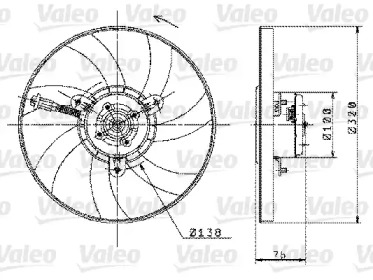 Система воздушного охлаждения VALEO для VW CADDY II Variant (9K9B) 1.4
