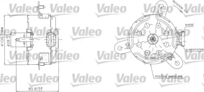 Система охлаждения VALEO для RENAULT KANGOO (KC0/1_) 1.4 (KC0C, KC0H, KC0B, KC0M)