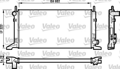 Водяной / масляный радиатор VALEO для FORD ESCORT IV Turnier (AWF, AVF) 1.6 D