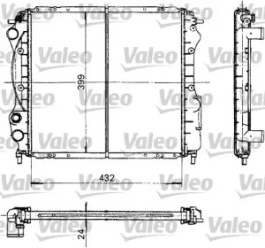 Водяной / масляный радиатор VALEO для RENAULT CLIO I (B/C57_, 5/357_) 1.4