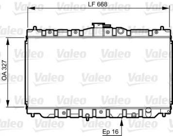 Водяной / масляный радиатор VALEO для HONDA ACCORD III Aerodeck (CA) 2.0 EX (CA5)