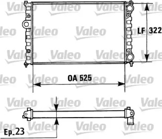 Водяной радиатор VALEO для VW CADDY II Variant (9K9B) 1.6