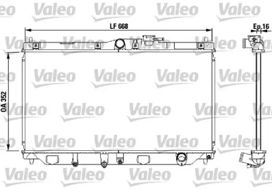 Водяной радиатор VALEO для HONDA PRELUDE IV (BB_) 2.3 i 16V (BB2)