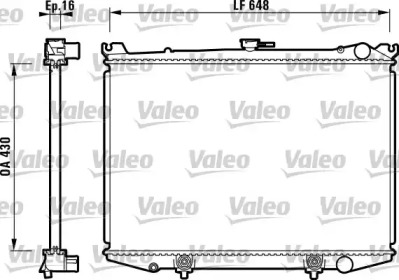 Водяной / масляный радиатор VALEO для NISSAN PICK UP (D21) 2.4 4WD