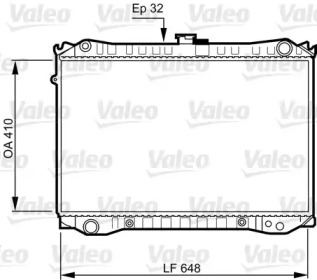 Водяной радиатор VALEO для NISSAN BLUEBIRD (U11) 2.0 i