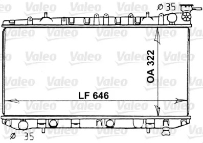 Водяной радиатор VALEO для NISSAN SUNNY III Liftback (N14) 2.0 D