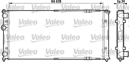 Водяной / масляный радиатор VALEO для VW CADDY II Variant (9K9B) 1.9 D