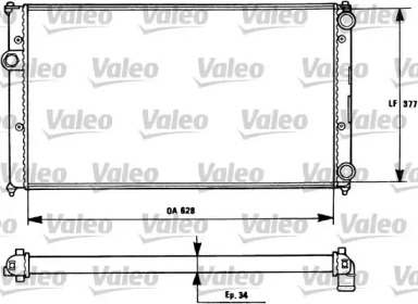 Водяной радиатор VALEO для VW CADDY II Variant (9K9B) 1.6
