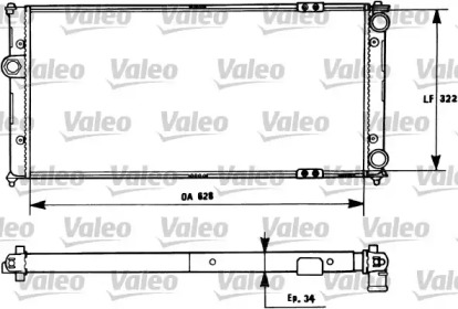 Водяной / масляный радиатор VALEO для VW CADDY II Variant (9K9B) 1.9 D