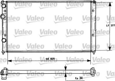Водяной радиатор VALEO для VW CADDY II Variant (9K9B) 1.9 TDI