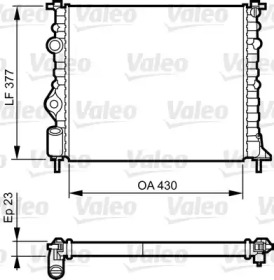 Водяной радиатор VALEO для NISSAN KUBISTAR (X76) 1.5 dCi