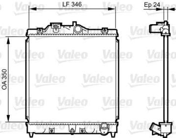 Водяной / масляный радиатор VALEO для HONDA CIVIC VI Fastback (MA, MB) 1.5 i Vtec-E (MA9)