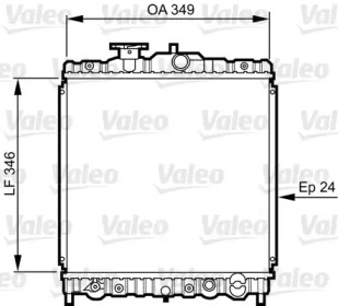 Водяной / масляный радиатор VALEO для HONDA CIVIC VI Fastback (MA, MB) 1.4 i (MA8, MB2)