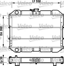 Водяной радиатор VALEO для NISSAN VANETTE Фургон (C22) 2.0 D