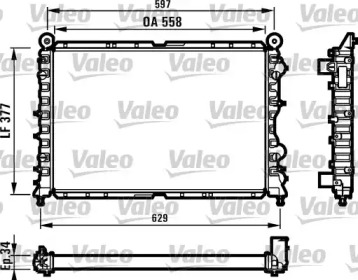 Водяной / масляный радиатор VALEO для ALFA ROMEO 146 (930_) 1.9 TD (930.B4A)