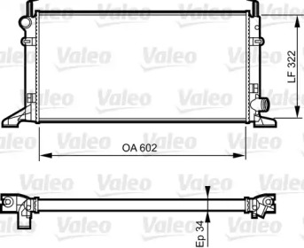 Водяной / масляный радиатор VALEO для FORD ESCORT IV Turnier (AWF, AVF) 1.6 D