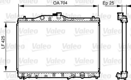 Водяной радиатор VALEO для HONDA LEGEND II купе (KA) 3.2 i 24V (KA8)