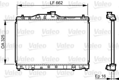 Водяной радиатор VALEO для HONDA LEGEND II купе (KA) 3.2 i 24V (KA8)