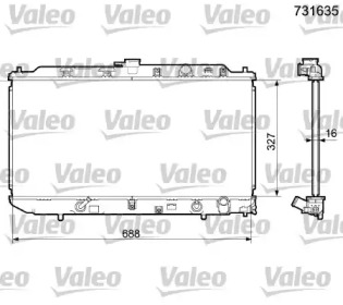 Водяной / масляный радиатор VALEO для HONDA CIVIC II Shuttle (EE) 1.5 i 16V (EE2)