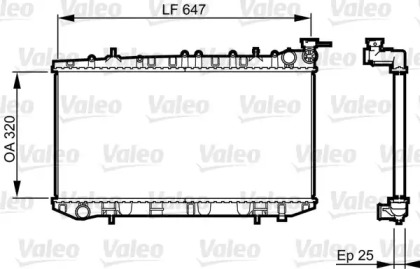 Водяной / масляный радиатор VALEO для NISSAN SUNNY III Liftback (N14) 1.6 i
