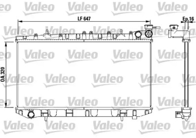 Водяной радиатор VALEO для NISSAN SUNNY III Фургон (Y10) 1.6 i 16V