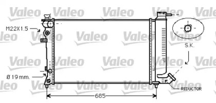 Водяной радиатор VALEO для PEUGEOT 306 Кабриолет (7D, N3, N5) 2.0 16V