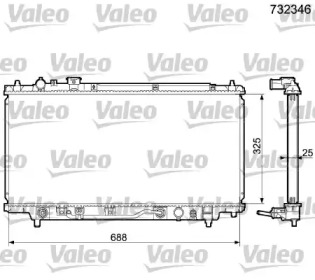 Водяной радиатор VALEO для MAZDA 323 F V (BA) 1.8 16V