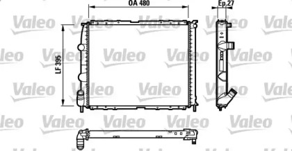 Водяной / масляный радиатор VALEO для RENAULT KANGOO (KC0/1_) 1.4 (KC0C, KC0H, KC0B, KC0M)