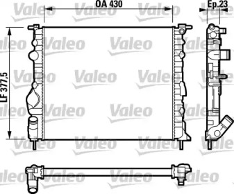 Водяной радиатор VALEO для NISSAN KUBISTAR (X76) 1.5 dCi
