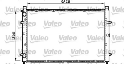 Водяной радиатор VALEO для VW TRANSPORTER IV c бортовой платформой/ходовая часть (70XD) 2.5 TDI