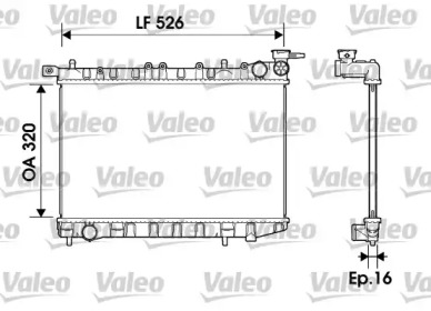 Водяной радиатор VALEO для NISSAN ALMERA I (N15) 1.6 SLX