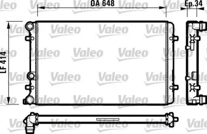 Водяной / масляный радиатор VALEO для VW BORA Variant (1J6) 2.8 V6 4motion