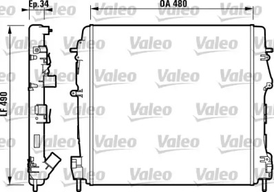 Водяной радиатор VALEO для NISSAN KUBISTAR (X76) 1.5 dCi