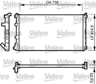 Водяной радиатор VALEO для NISSAN INTERSTAR Фургон (X70) dCi 80