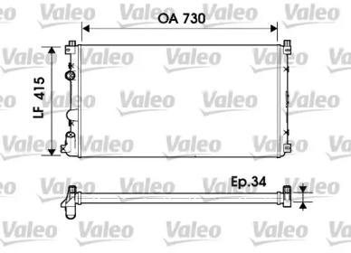 Водяной радиатор VALEO для NISSAN INTERSTAR Фургон (X70) dCi 80
