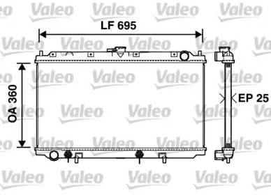 Водяной радиатор VALEO для NISSAN PRIMERA Hatchback (P11) 1.6 16V