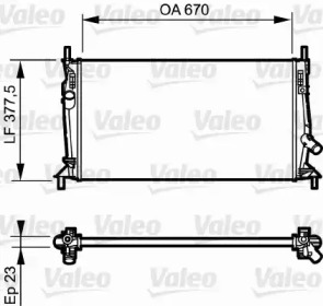Водяной радиатор VALEO для VOLVO C30 1.6 D2